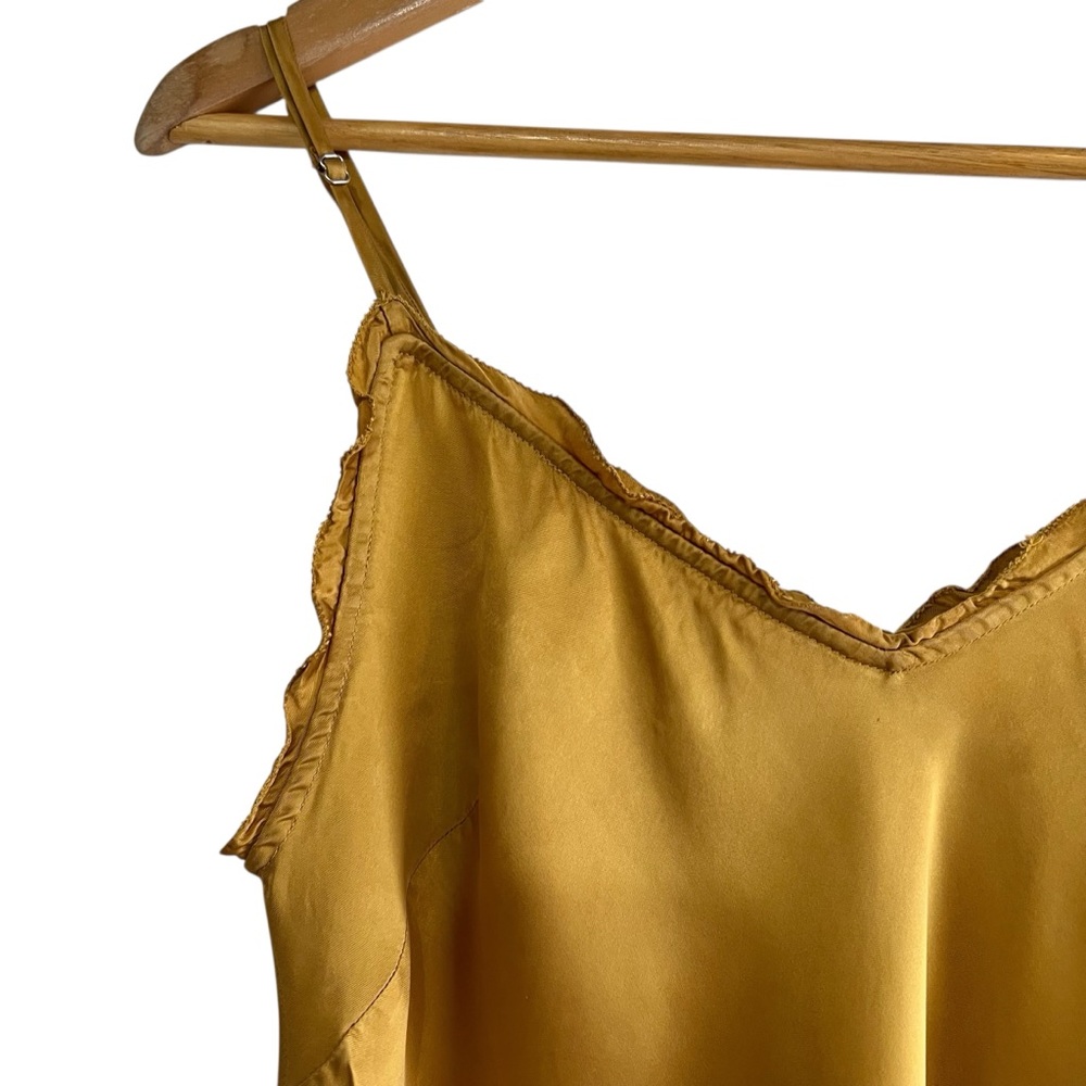 Wilfred Gold Satin Ruffle-Trim Cami - Picture 5 of 10